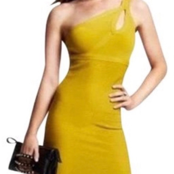 Guess Yellow Bandage Dress - Women’s Size Small - Picture 1 of 6